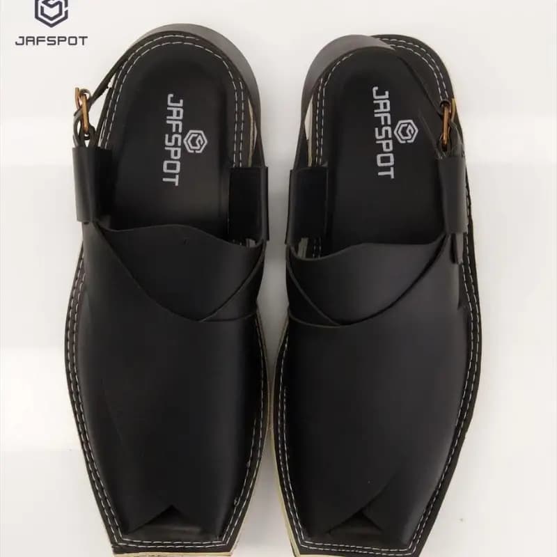 Jaf Spot- Signature Peshawari Chappa-JF31, Black
