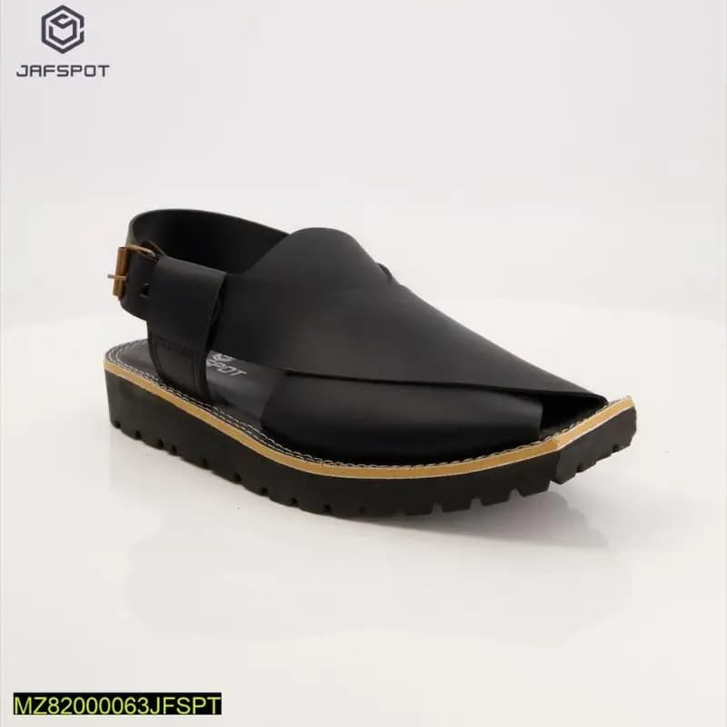 Jaf Spot- Signature Peshawari Chappa-JF31, Black
